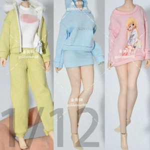 1:12 Female Sports Hoodie Coat Pants Skirt Clothes For 6"Phicen Figure doll - Picture 1 of 36