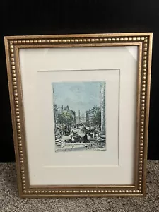Eugene Louis Veder Etching “Place de la Concorde” Musee De Louvre Chalcographie - Picture 1 of 7