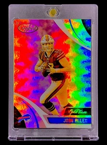 JOSH ALLEN GOLD ROOKIE REFRACTOR 2018 RC Rainbow Foil Panini SP Insert - BILLS - Picture 1 of 9
