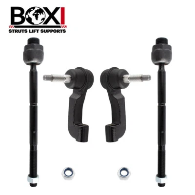 4Pcs Front Inner Outer Tie Rod Ends For 2002-2005 Jeep Liberty Sport Utility - Image 1 of 4