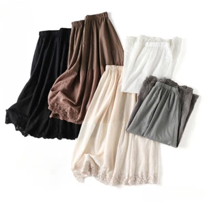 Damen Mori Sticksaum A-Linie Rock Unterteil Halbrock Unterrock Sommer Neu - Bild 1 von 21