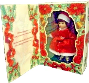 NUEVO EN CAJA Marie Osmond Porcelana Navidad Tarjeta de Felicitación Muñeca Knickerbocker Edición Limitada 6"T - Imagen 1 de 4