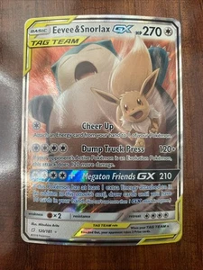 Pokemon Eevee & Snorlax GX Tag Team - Team Up 120/181 Ultra Rare Holo NM ⭐️ - Picture 1 of 10
