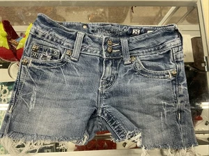 Miss Me 25 Cut Off Shorts Denim JP010bt Boot - Picture 1 of 9