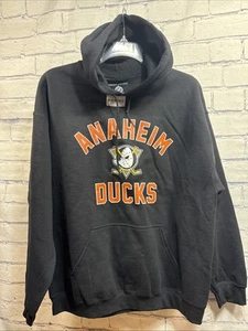 Anaheim Ducks Hoodie Sweatshirt NHL Hockey Men’s Size XLarge Black NEW w. Tags! - Picture 1 of 6