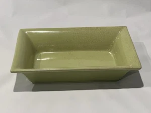 Abingdon USA #525 piatto fioriera basso vintage metà secolo ceramica verde 10" - Foto 1 di 7
