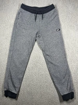 Мужские штаны для бега Nike French Terry Shoebox с манжетами серые Bk 727397-010 средние - Изображение 1 из 4