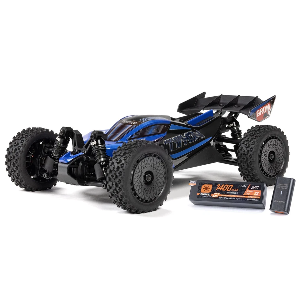 ARRMA TYPHON GROM 223S BLX RC Buggy – 80 km/h Blau ARA2306ST2 2S/3S LiPo