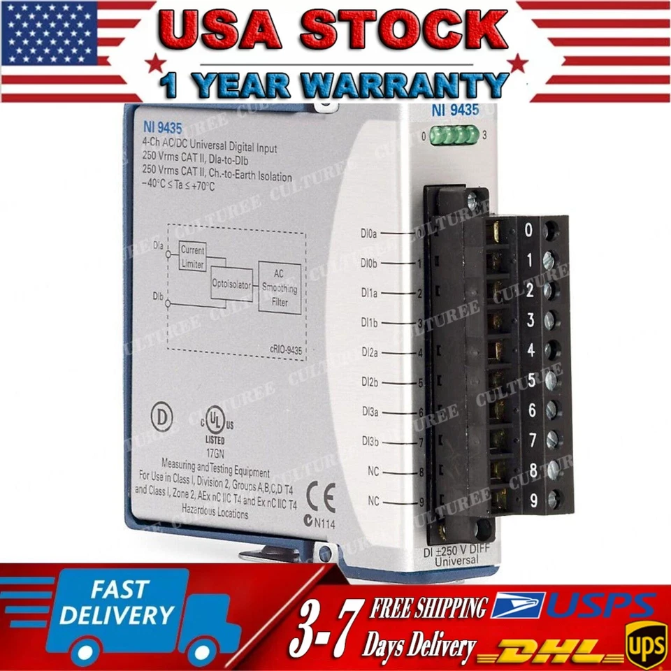 US Free TAX NEW National Instruments NI-9435 NI 9435 C Series Digital Input - Image 1 of 3