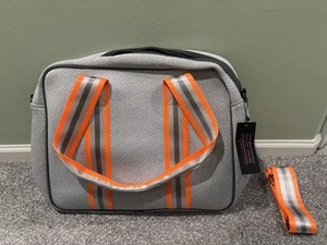 Borsa da viaggio/sport Haute Shore in neoprene grigio e arancione fluo nuova con etichetta - Foto 1 di 8
