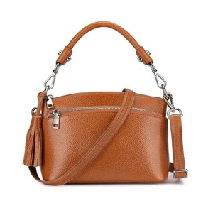 Small Genuine Leather Top Handle Handbags for Women Shoulder Bag Crossbody Purse - Picture 1 of 6