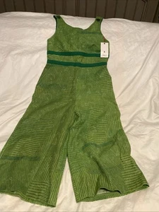 Jotarge NWT Green Jump Suit Wide Leg sleeveless Size Small Retail $325. Side Zip - Picture 1 of 15