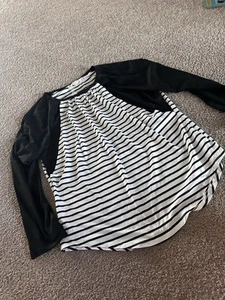 Kefee Kol Women’s Nursing Swim Shirt NWT Stripe Pull Access - Picture 1 of 5