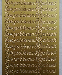 Aufkleber, Zur goldenen Hochzeit - gold- Starform 433 - Bild 1 von 4