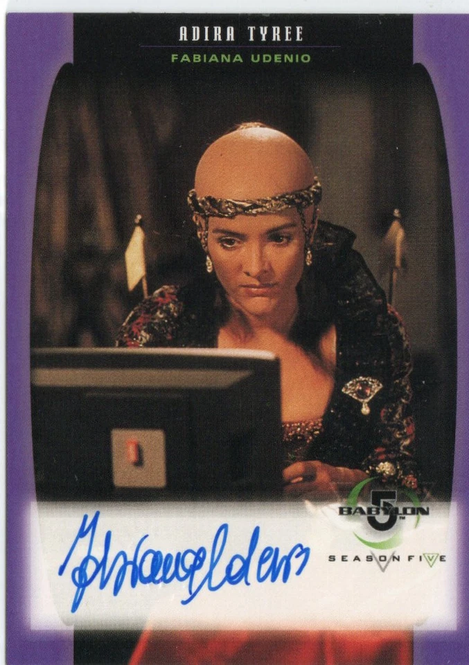 Babylon 5 Season Five SkyBox 1998 Auto Autograph A19 Fabiana Udenio  Adira Tyree - Image 1 of 1