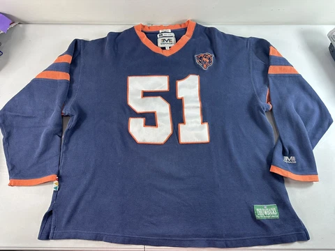 Vintage 1995 Dick Butkus #51 Chicago Bears Sweater Jersey Mirage Throwbacks L/XL Cover