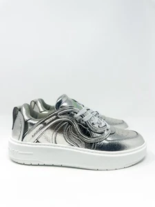 Stella McCartney Women's S-Wave Lace Up Sneakers Silver 8 US / 38 EU $830 - Picture 1 of 6