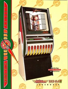 RockOla Rocket Jukebox FLYER 1998 Unused Original Phonograph Music Artwork Promo - Picture 1 of 2