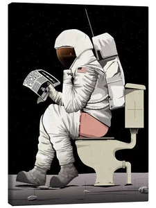 Leinwandbild Astronaut auf der Toilette I - Wyatt9 - Bild 1 von 7