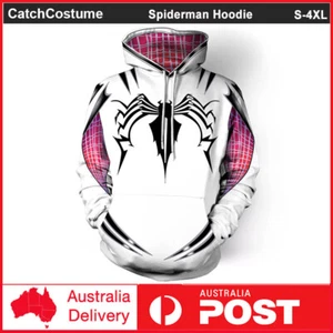 Gwen Stacy Spiderman Hoodie Jumper Spider-Man Into the Spider-Verse Costume - Picture 1 of 4