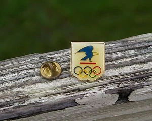 Olympic Rings USPS US Mail Eagle Post Office Metal & Enamel Lapel Pin Pinback - Picture 1 of 6