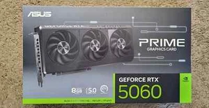 ASUS NVIDIA GeForce RTX 5060 Prime Triple Fan 8GB GDDR7 PCIe 5.0 Graphics Card - Picture 1 of 1