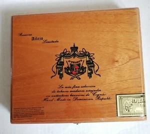 Vintage Maduro Holz Zigarre leere Box von A Fuente Y Cia 9,3" x 8" x 2" - Bild 1 von 3