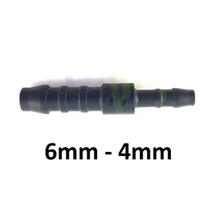 Gerader Stachel 6 mm - 4 mm Verbinder Schlauch Fitting Rohr Luft Kraftstoff Wasser Verbinder - Bild 1 von 3