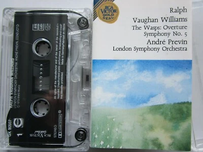 Vaughan Williams Andre Previn LSO THE WASPS Overture No 5 UK Tape Cassette Album - Image 1 of 4