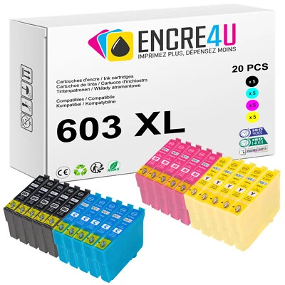 PROMO : Lot de 20 cartouches d'encre compatibles avec Epson 603 XL Etoile de Mer - Photo 1/4