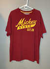 Disney Mickey State Short Sleeve T-Shirt Size XXL Extra Thick Red