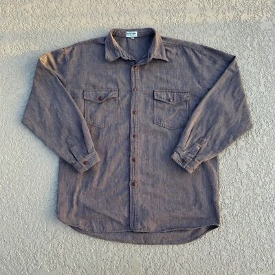 Guess Shirt Mens XLarge Brown Vintage Retro Y2K Button Up - Image 1 of 4