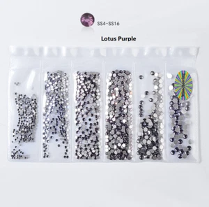 1304PCS 6Mix Size Crystal Flat Back Rhinestone Gem Nail Art Case Decoration DIY - Picture 1 of 28