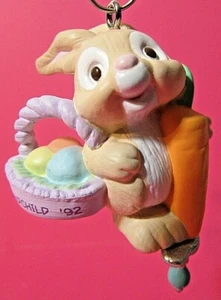 Hallmark Ornamento Pasqua 1992 Coniglietto NIPOTE - Foto 1 di 10