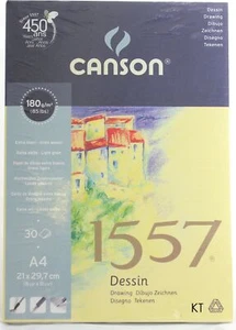 Canson 1557 180gsm A5, A4, A3 Skizzieren Zeichnung Papierpad Buch Spirale oder gummiert  - Bild 1 von 12