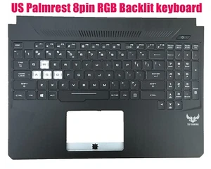 Teclado retroiluminado 8 pines RGB para ASUS FX505G FX505GM FX505GE FX505GM FX505GD - Imagen 1 de 3