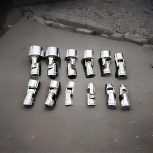 Vintage Snap-on 3/8" Drive 12pc SAE 6pt Swivel Flex Socket Set 5/16" to 1" USA - Picture 1 of 5