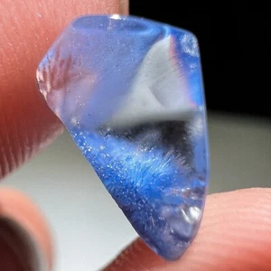 1.9Ct Very Rare NATURAL Beautiful Blue Dumortierite Crystal polishing Specimen - Picture 1 of 14