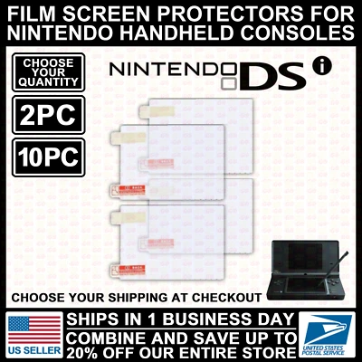 Protector de pantalla de plástico con película para consola modelo Nintendo DSi NDSi Foto 1 de 3