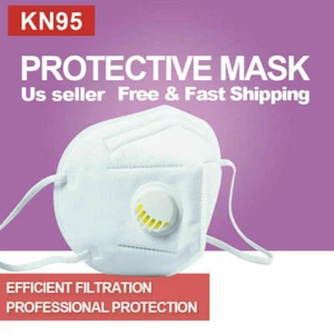 [10 Pcs]KN95 Face Mask(BFE 95%)Non-Medical Disposable Mask With Breathing Valve - Picture 1 of 3