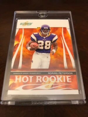 2007 Adrian Peterson Score “Hot Rookie” Insert #HR-3 Minnesota Vikings. HOT! 🔥 - Image 1 of 3