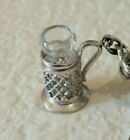 Sterling Charm Glass Beer Stein Vintage Very Unique Very Old Free Shipping