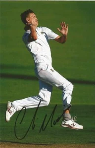 SOUTH AFRICA* CHRIS MORRIS SIGNED 6x4 TEST ACTION PHOTO+COA - Picture 1 of 1