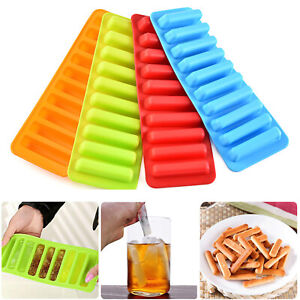 Silicone Chocolate Bar Sticks Mould Ice Stick Cube Tray Finger Biscuit Mold DIY