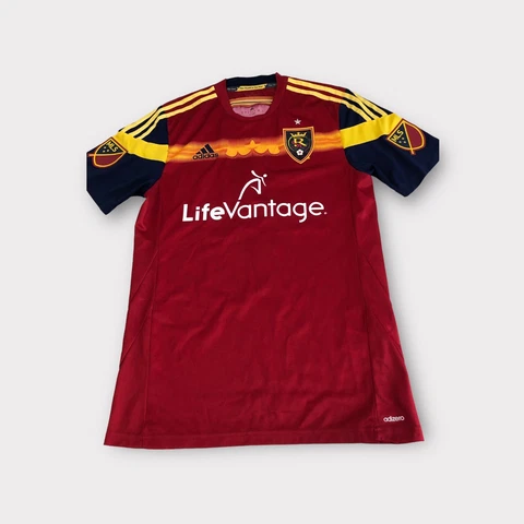 Red adidas Real Salt Lake Parrish Soccer Jersey MLS Men's Size M Medium Cover