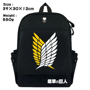 Anime Attack on Titan Backpack Shoulders Bag Laptop School Bags Satchel Rucksack - Picture 1 of 5