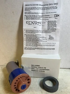 DRILL BIT SHARPENER ~ SIERRA TOOLS ZB5078 SKU #09M2 w/ Instructions With Stone - Picture 1 of 5