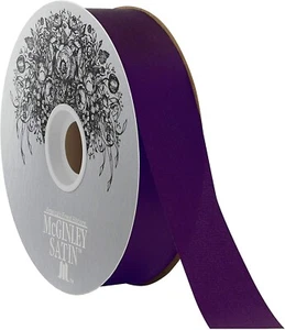 McGinley Satin Acetate Ribbon, Aubergine Purple - 100yd x 1.3in (282229-184) - Picture 1 of 3