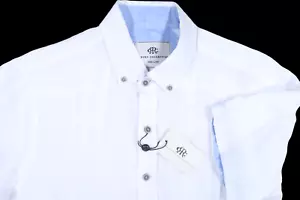 NWT REPORT COLLECTION LINEN BUTTON DOWN SMALL SHORT SLEEVE RESORT VACATION WHITE - Picture 1 of 7