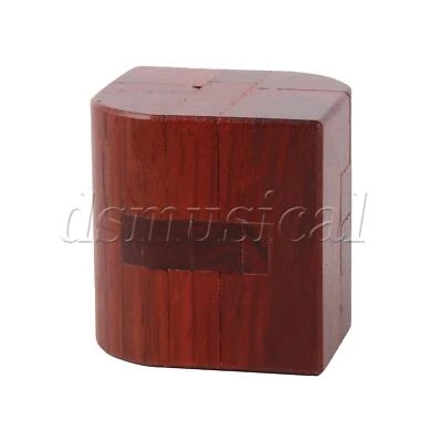 3D 红木拼图 Lu Ban Kongming 锁适用于智商测试柳叶类型红色 — 第 1/4 张图片